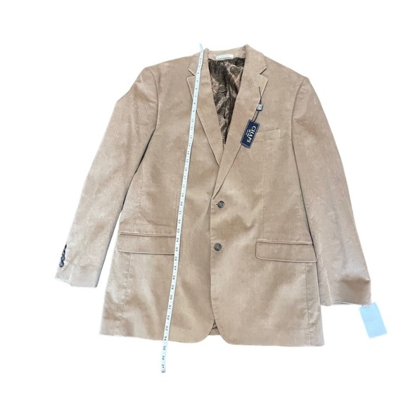 Nwt-Chaps Mens 44l Tan Corduroy Sport Coat Blazer - Picture 7 of 16